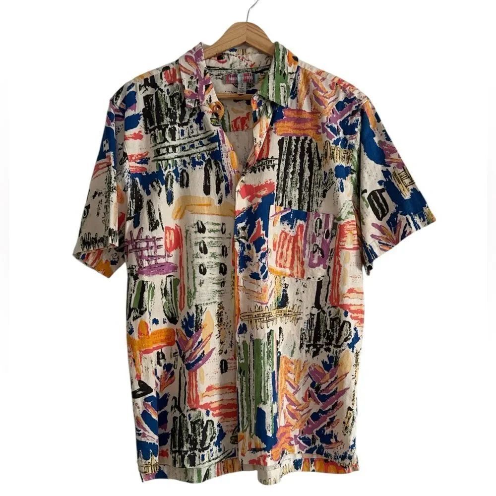 Urban Outfitters Colorful Abstract Men's Shirt